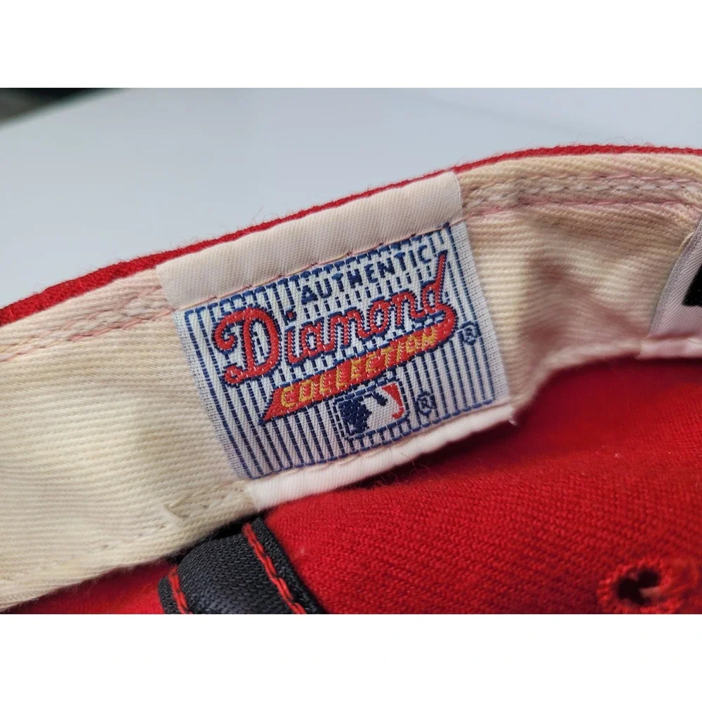 New Era Philadelphia Phillies Hat Mens 7 1/4 Red MLB Diamond Collection Wool VTG